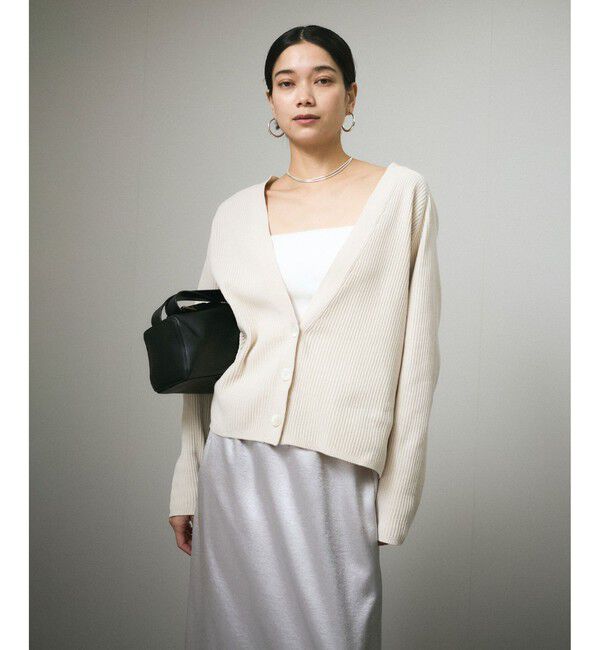 SALON adam et rope'「Vネックカーディガン-CreamyCotton /クリーミーコットン-」|カーディガン|