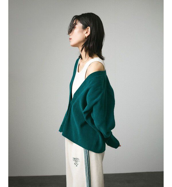 SALON adam et rope'「Vネックカーディガン-CreamyCotton /クリーミーコットン-」|カーディガン|