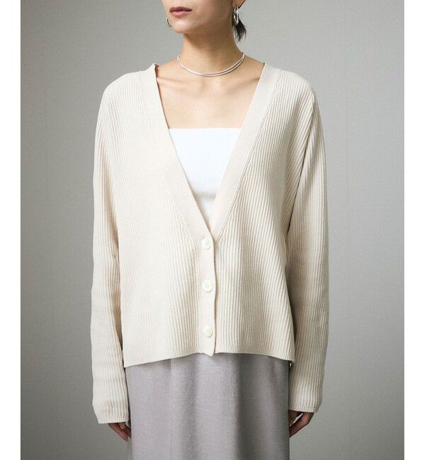SALON adam et rope'「Vネックカーディガン-CreamyCotton /クリーミーコットン-」|カーディガン|