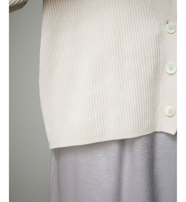 SALON adam et rope'「Vネックカーディガン-CreamyCotton /クリーミーコットン-」|カーディガン|