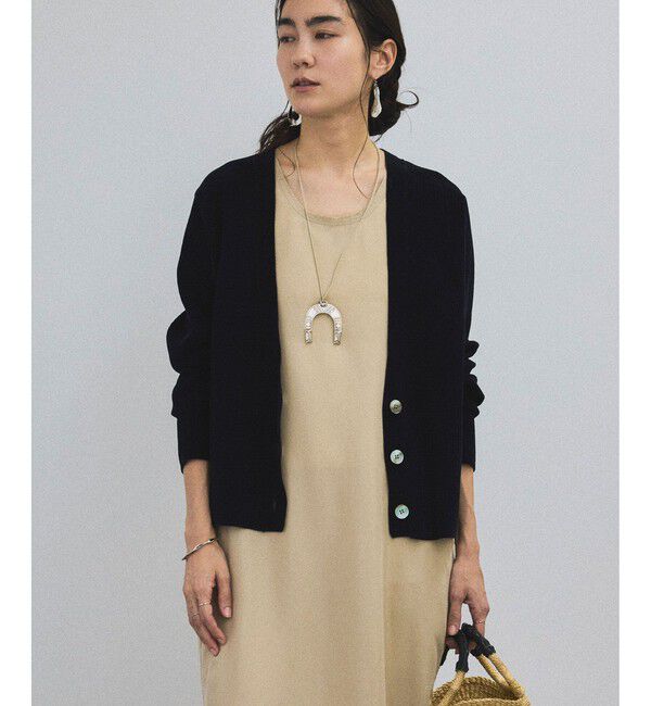 SALON adam et rope'「Vネックカーディガン-CreamyCotton /クリーミーコットン-」|カーディガン|