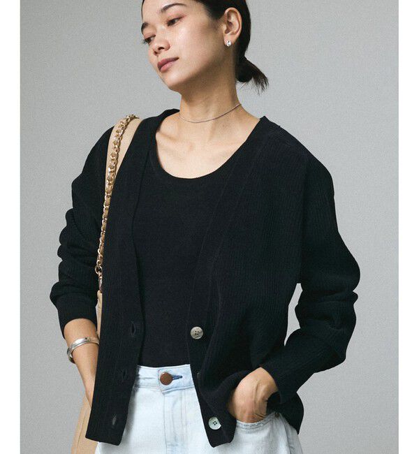 SALON adam et rope'「Vネックカーディガン-CreamyCotton /クリーミーコットン-」|カーディガン|