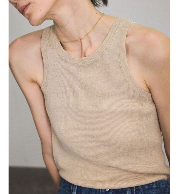 SALON adam et rope'「ハイツイストコットンアメリカンスリーブタンクトップ」|タンクトップ|