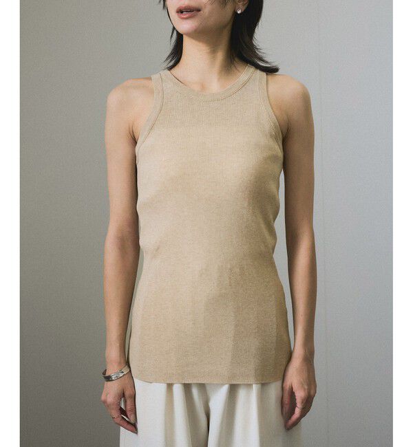 SALON adam et rope'「ハイツイストコットンアメリカンスリーブタンクトップ」|タンクトップ|