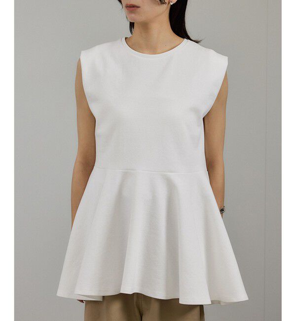 SALON adam et rope'「【WEB限定】ショルダータックペプラムプルオーバー」|Tシャツ・カットソー|