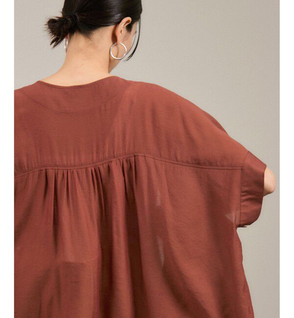 SALON adam et rope'「【WEB限定】シアーエアリージャケットライクブラウス［洗える］」|シャツ・ブラウス|