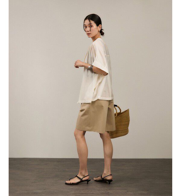 SALON adam et rope'「【WEB限定】シアーエアリージャケットライクブラウス［洗える］」|シャツ・ブラウス|