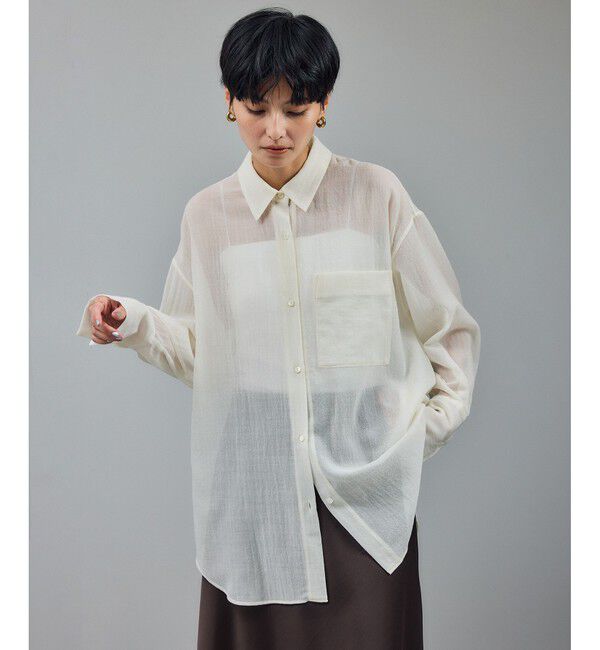 SALON adam et rope'「シアーウールボイルシャツ」|シャツ・ブラウス|