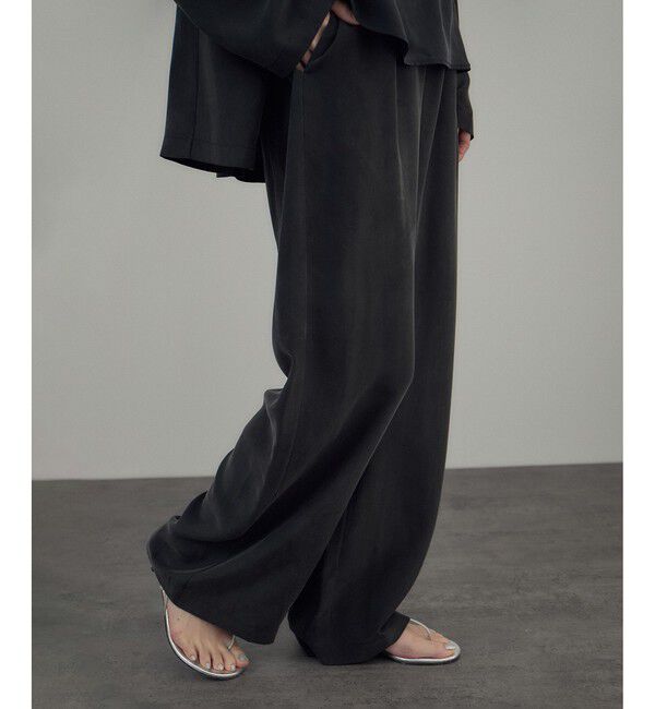 SALON adam et rope'「[26SS]GENTLE SILK パンツ / セットアップ対応・洗える」|チノ|