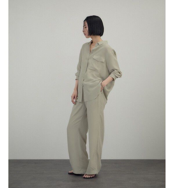 SALON adam et rope'「[26SS]GENTLE SILK パンツ / セットアップ対応・洗える」|チノ|