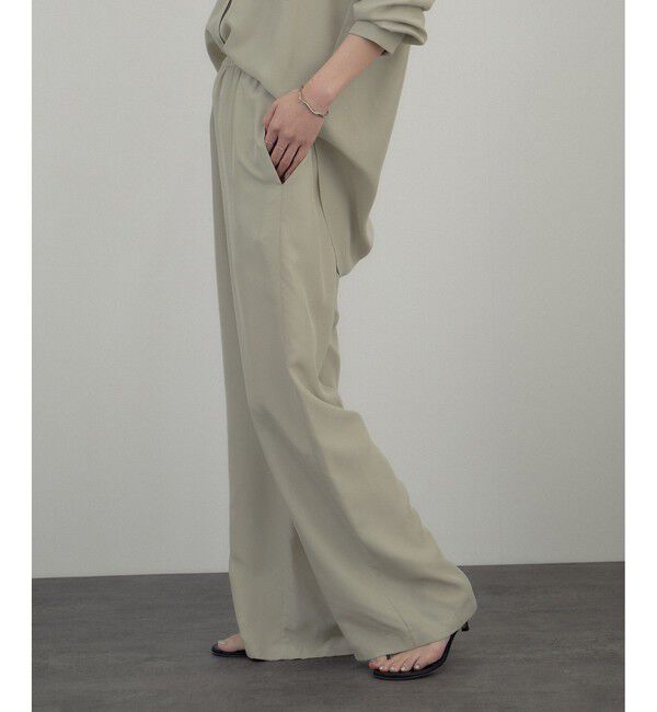 SALON adam et rope'「[26SS]GENTLE SILK パンツ / セットアップ対応・洗える」|チノ|