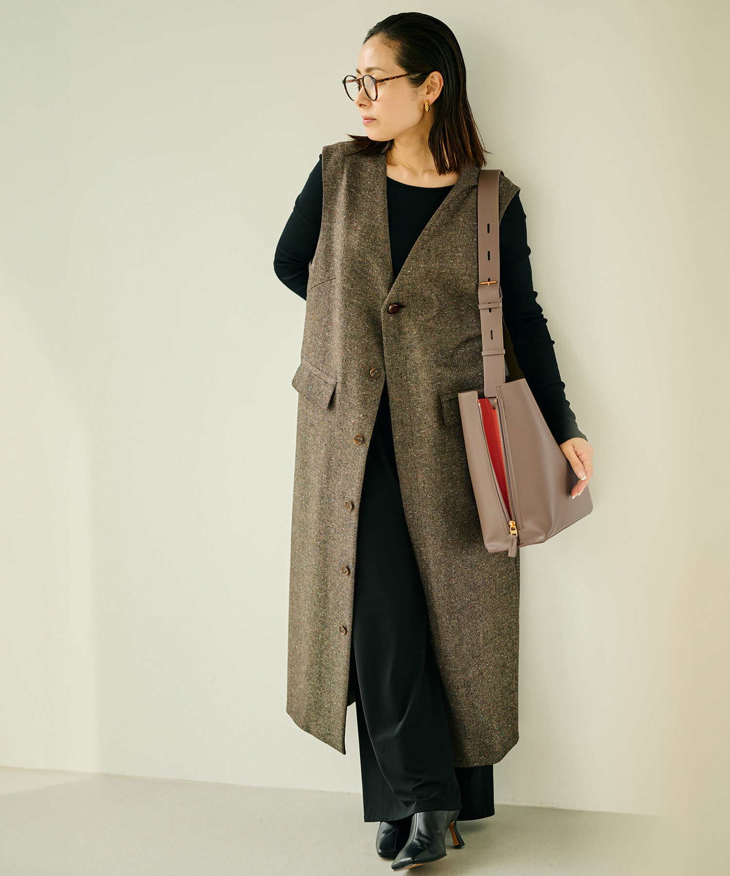 E'POR「【E'POR】Y BAG Shoulder Medium（サイドジップショルダーバッグ）【WEB限定/一部店舗限定】【メディア掲載」|ショルダー・メッセンジャー|