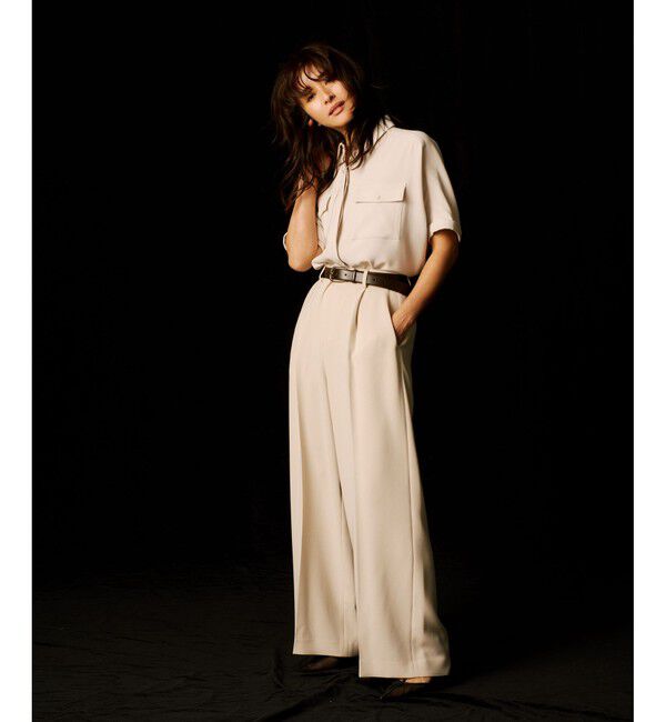 ROPE「【洗える・カセット服】バックサテン ドルマンブラウス/お仕事・通勤・セットアップ対応」|シャツ・ブラウス|