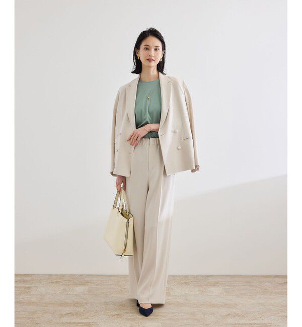 ROPE「【洗える】クリア天竺ボリュームスリーブプルオーバー【お仕事・通勤対応】」|Tシャツ・カットソー|