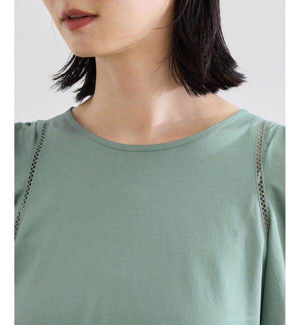 ROPE「【洗える】クリア天竺ボリュームスリーブプルオーバー【お仕事・通勤対応】」|Tシャツ・カットソー|