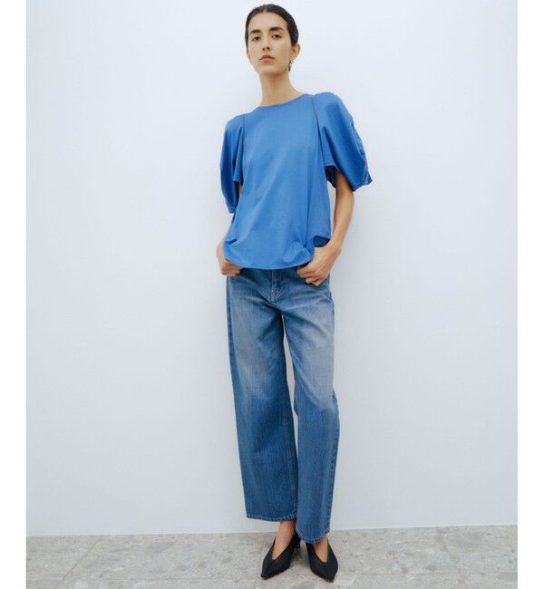 ROPE「【洗える】クリア天竺ボリュームスリーブプルオーバー【お仕事・通勤対応】」|Tシャツ・カットソー|