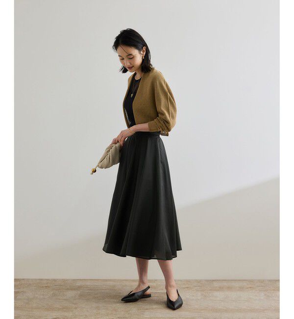 ROPE「シャイニーシアースカート/洗える【セットアップ対応】」|スカート|