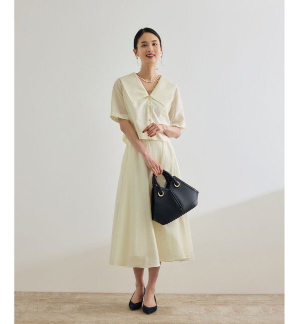 ROPE「シャイニーシアースカート/洗える【セットアップ対応】」|スカート|