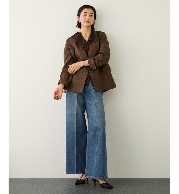 ROPE「イージーワイドデニムパンツ(岡山デニム)/セットアップ対応・イージーケア」|デニム|