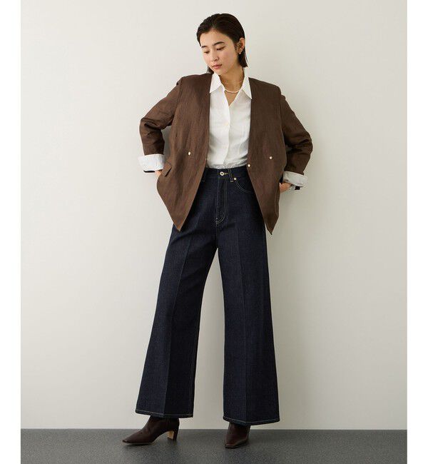 ROPE「イージーワイドデニムパンツ(岡山デニム)/セットアップ対応・イージーケア」|デニム|