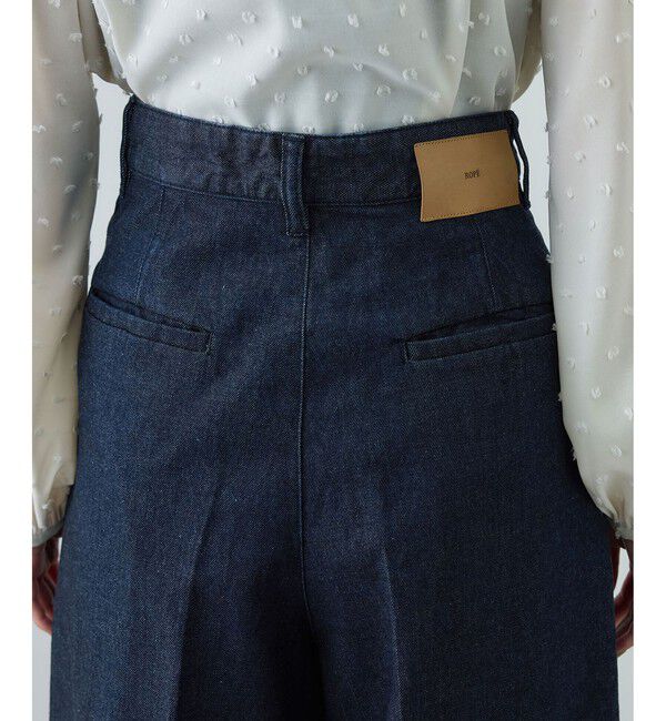 ROPE「テンセルデニムストレートワイドパンツ/イージーケア・セットアップ対応」|デニム|