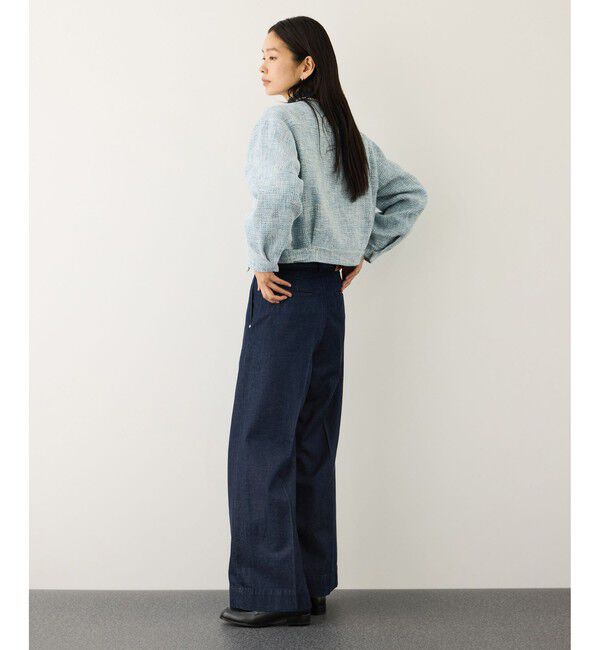 ROPE「テンセルデニムストレートワイドパンツ/イージーケア・セットアップ対応」|デニム|