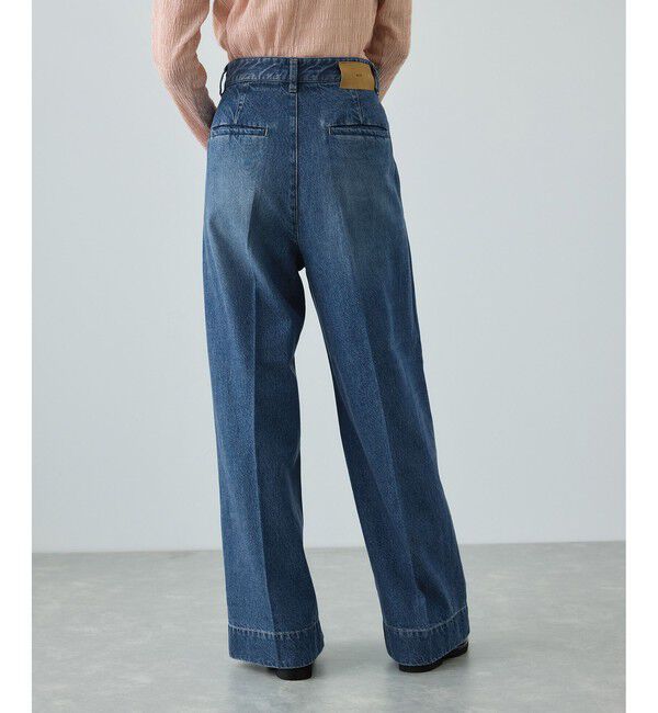 ROPE「テンセルデニムストレートワイドパンツ/イージーケア・セットアップ対応」|デニム|