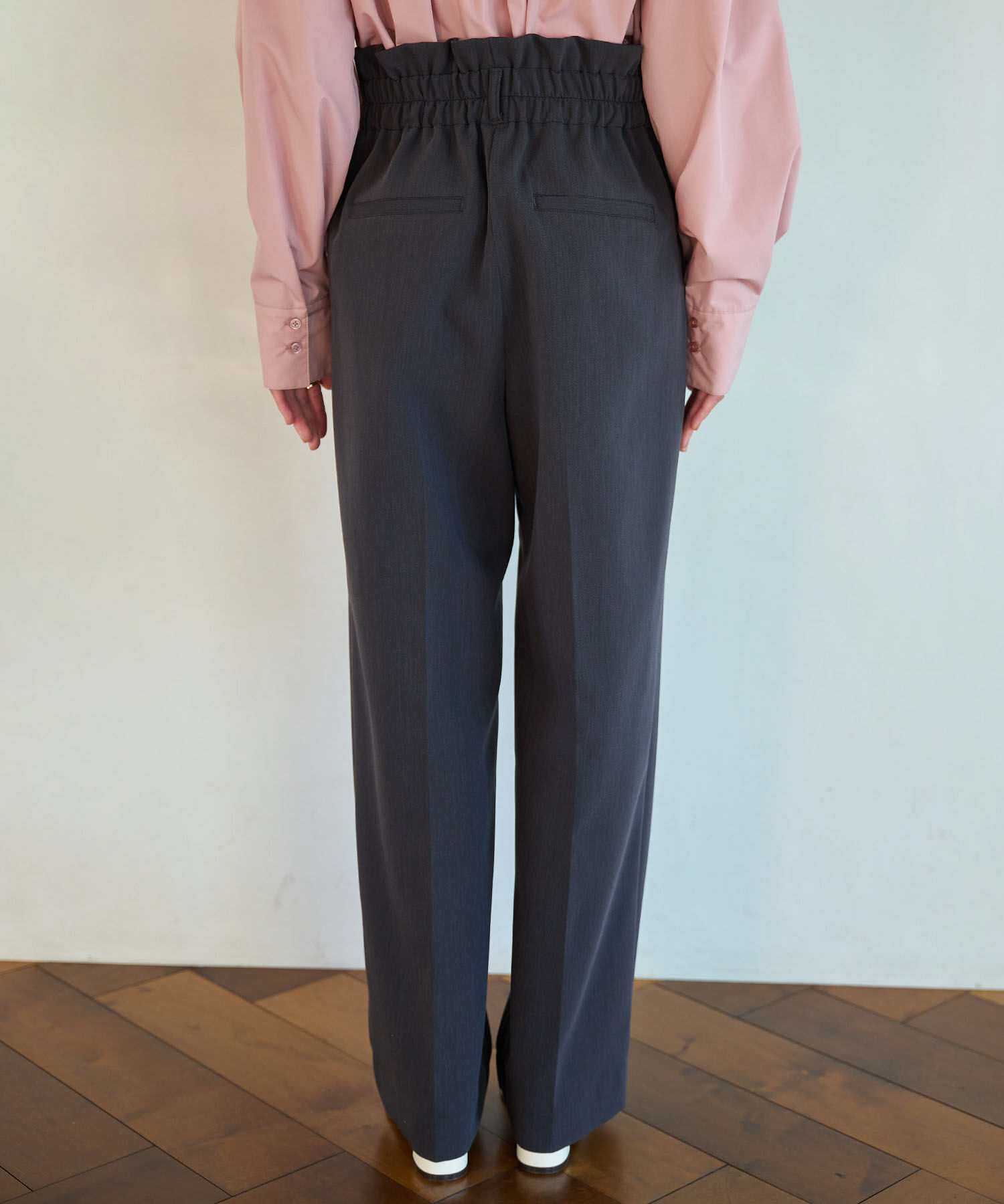 VIS「【洗える・防シワ】美easy裏起毛ワイドパンツ」|スラックス|