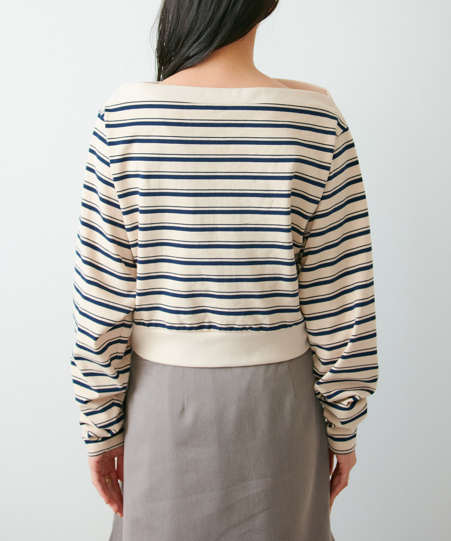 VIS「マルチボーダーオフショルトップス」|Tシャツ・カットソー|