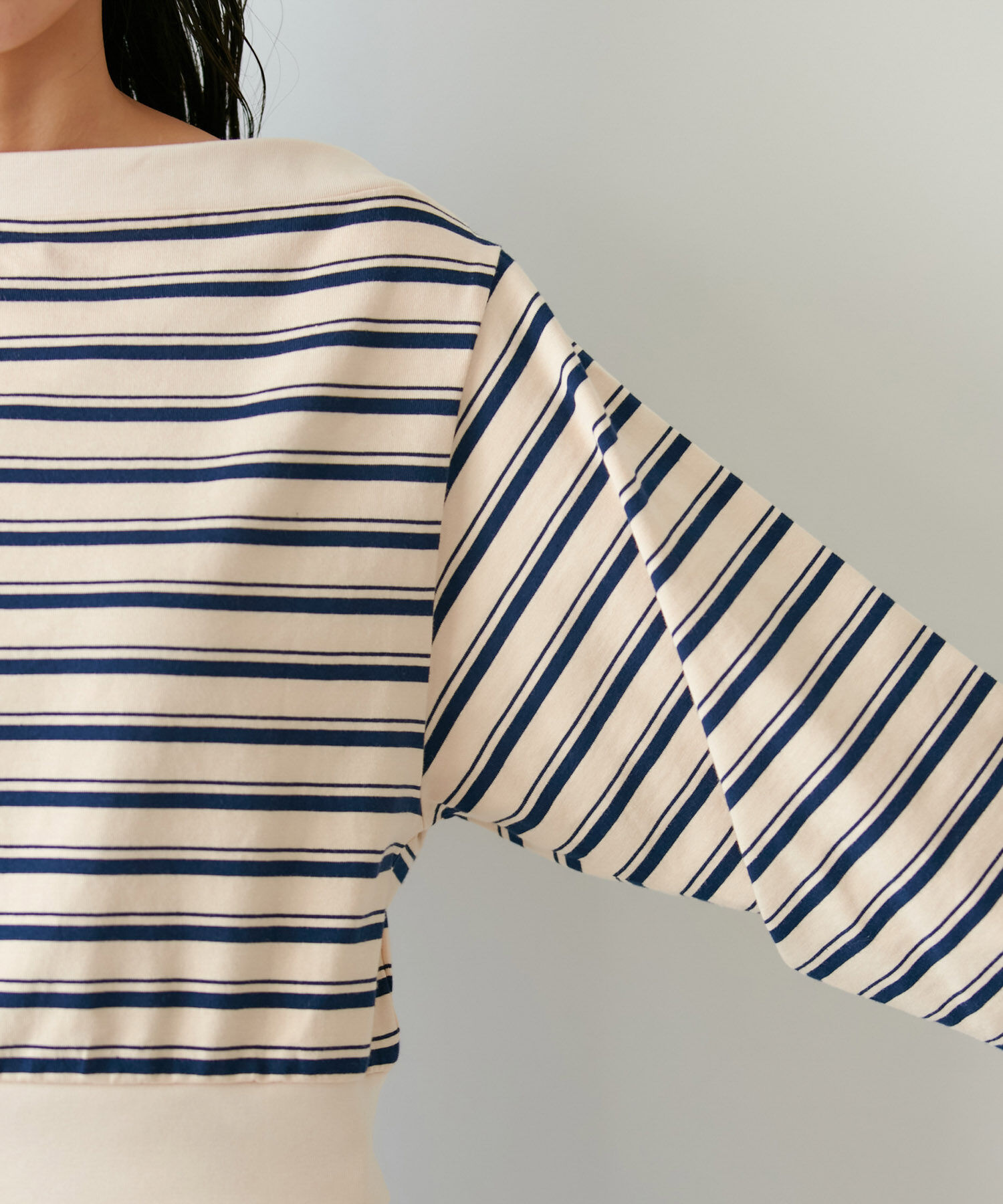 VIS「マルチボーダーオフショルトップス」|Tシャツ・カットソー|