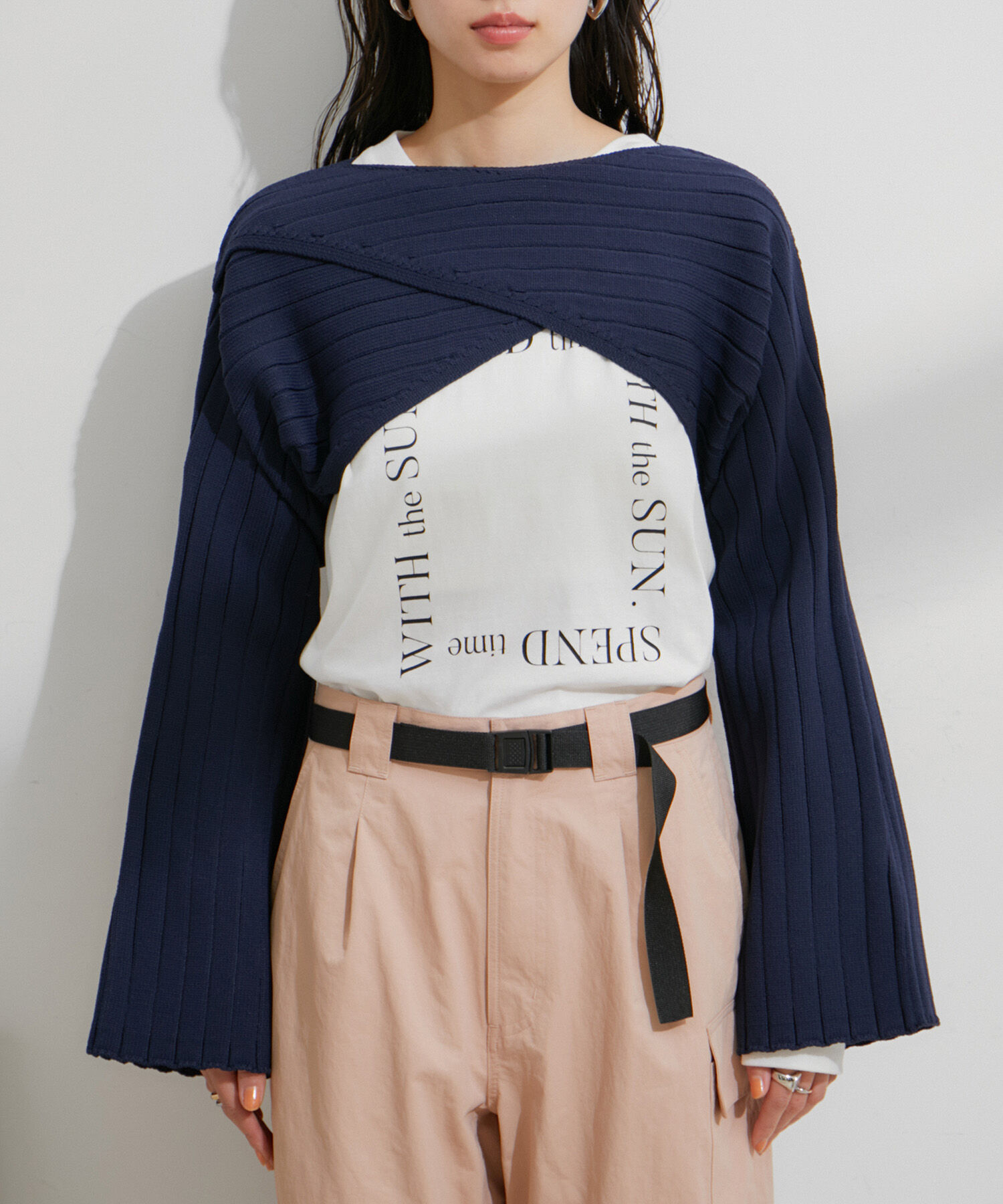 VIS「【STAYC/SIEUN着用】レイヤードニットプルオーバー」|ニット・セーター|