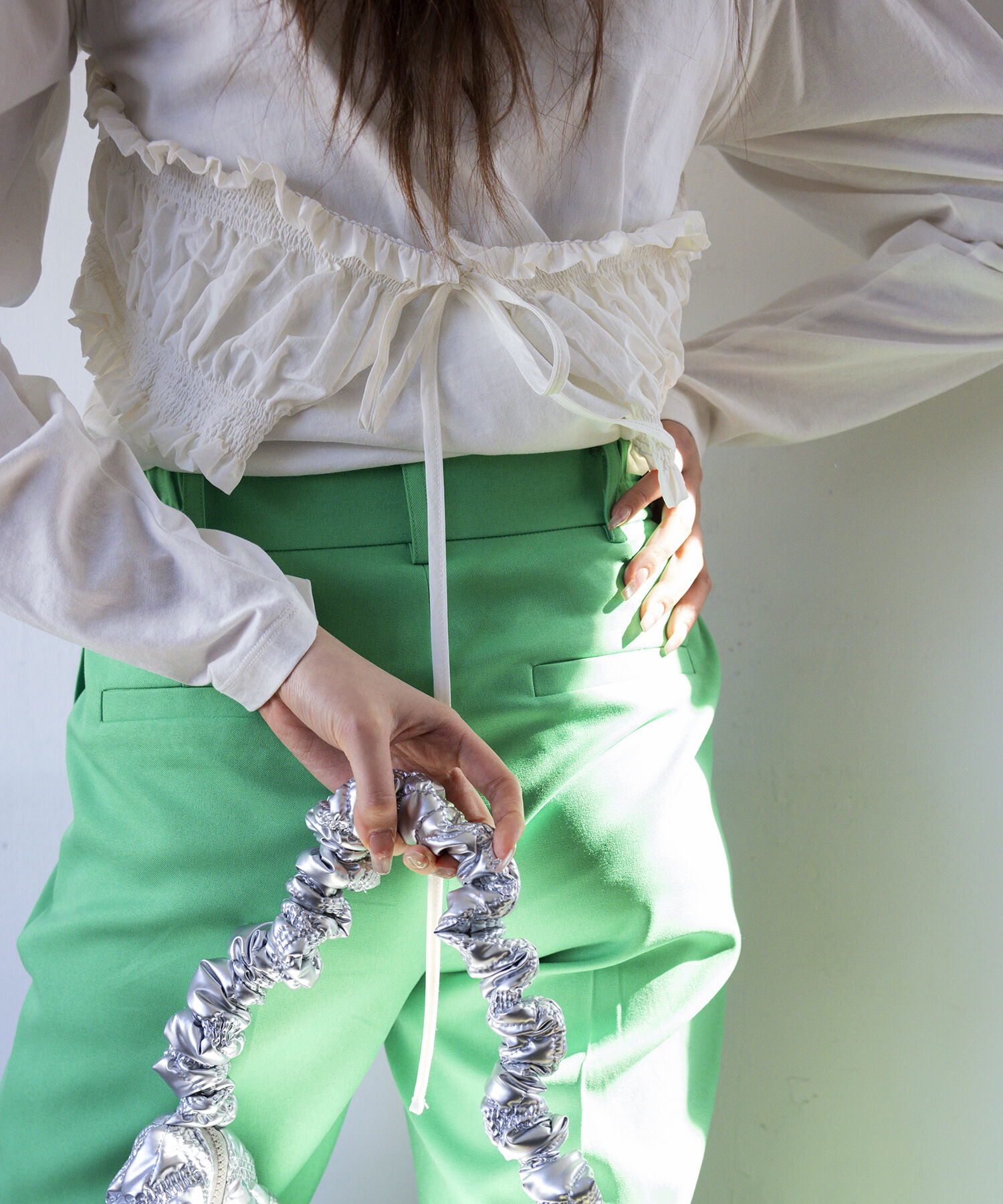 VIS「ビスチェドッキングデザインロングTシャツ」|Tシャツ・カットソー|