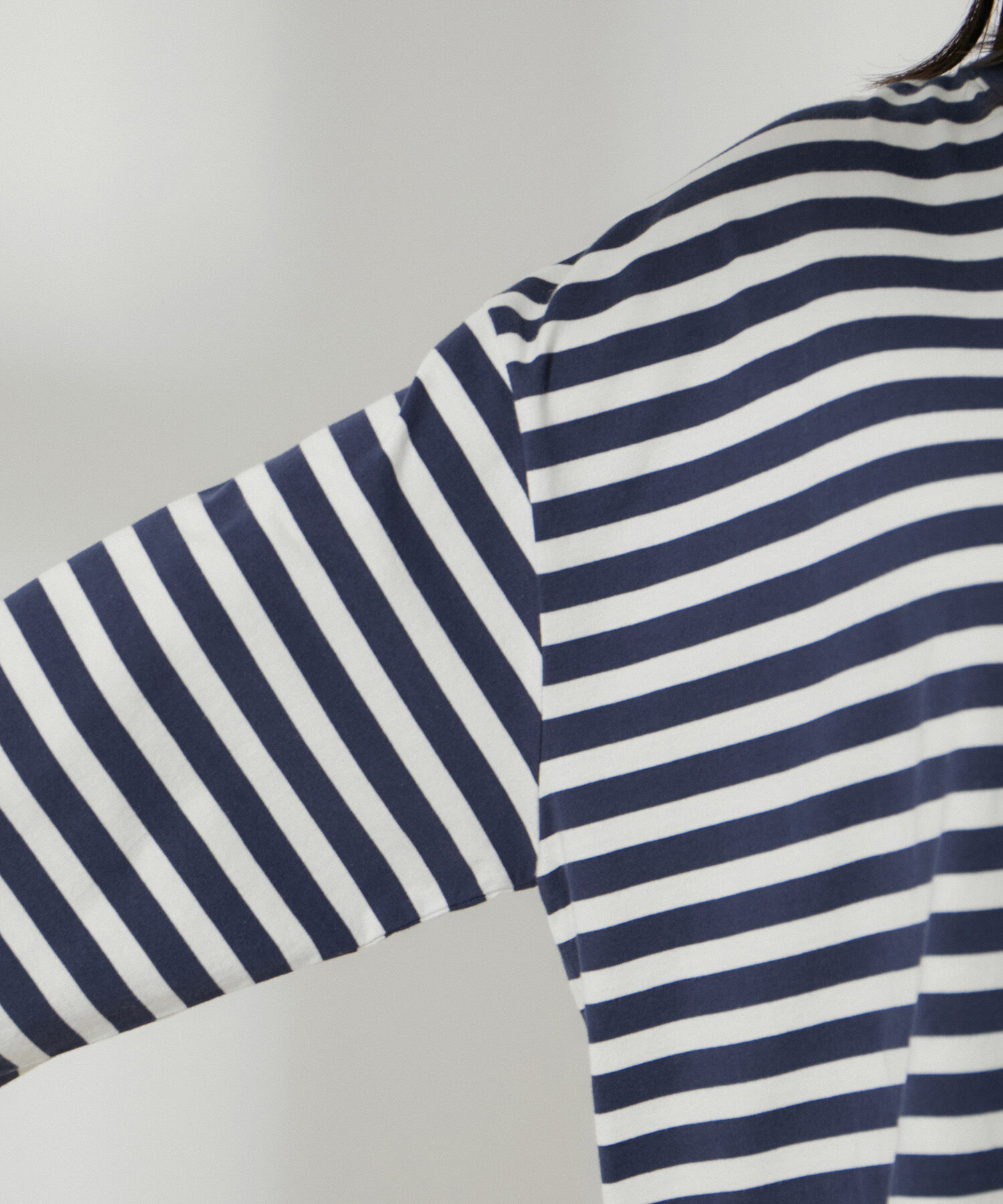 VIS「【EC/OUTLET】ワイドスリーブマルチボーダーロングTシャツ【洗える】」|Tシャツ・カットソー|