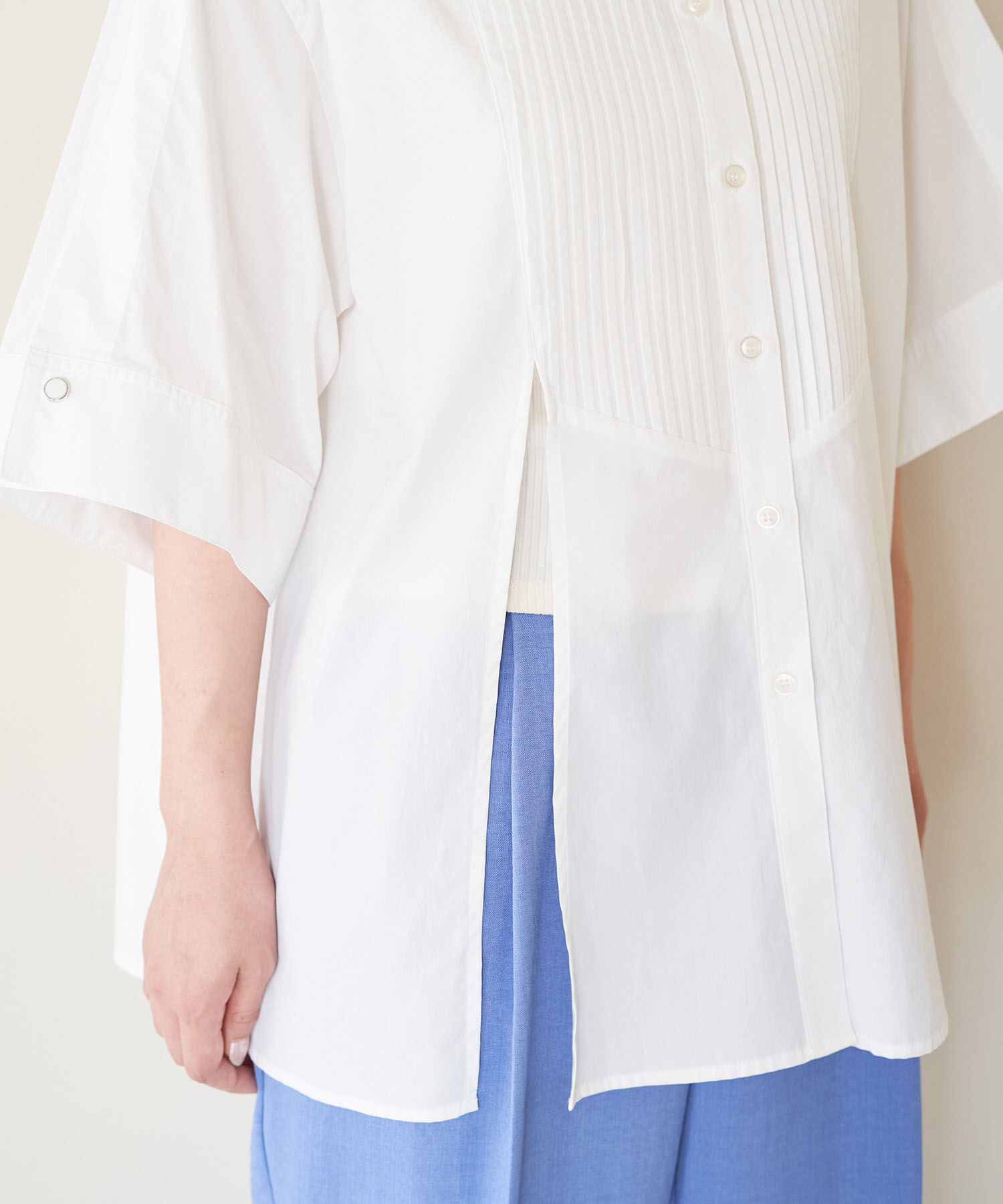 VIS「【洗える】オーバーサイズピンタックシャツ」|シャツ・ブラウス|