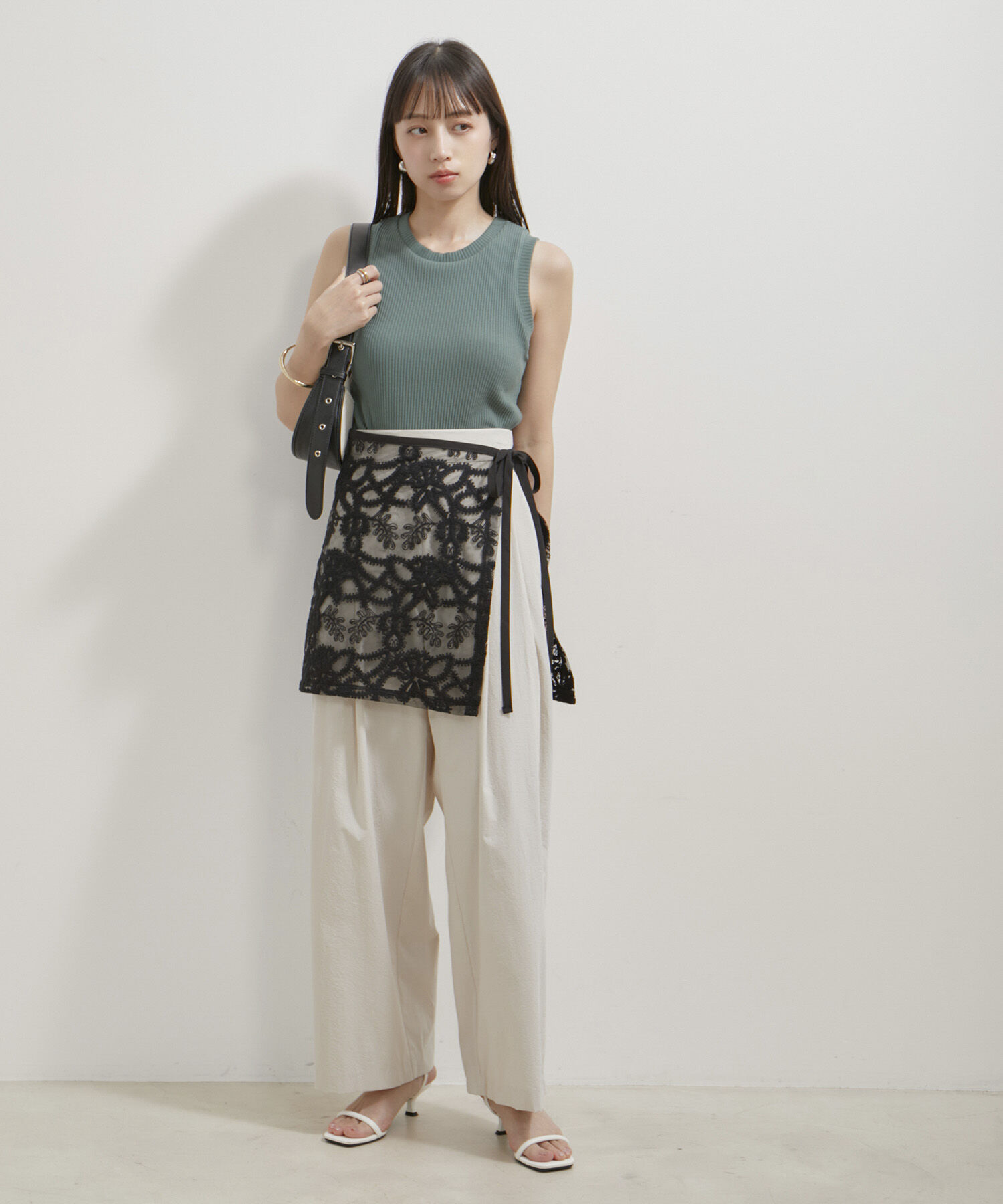 VIS「アソートレースレイヤードスカート」|スカート|