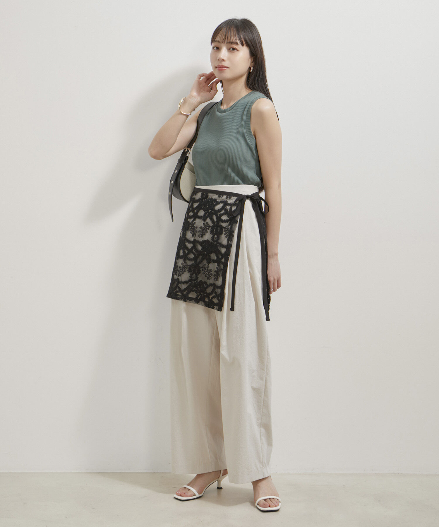 VIS「アソートレースレイヤードスカート」|スカート|