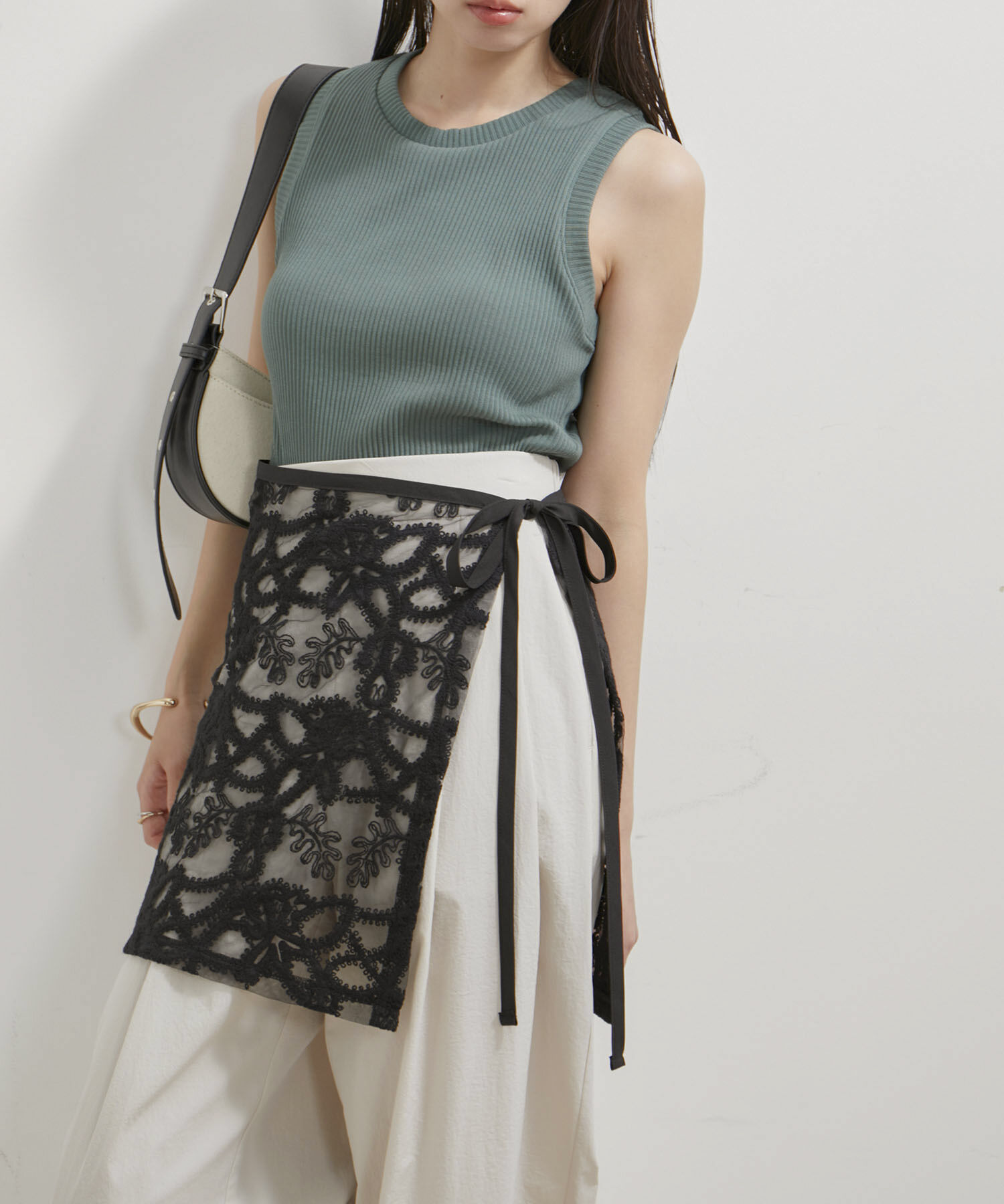 VIS「アソートレースレイヤードスカート」|スカート|