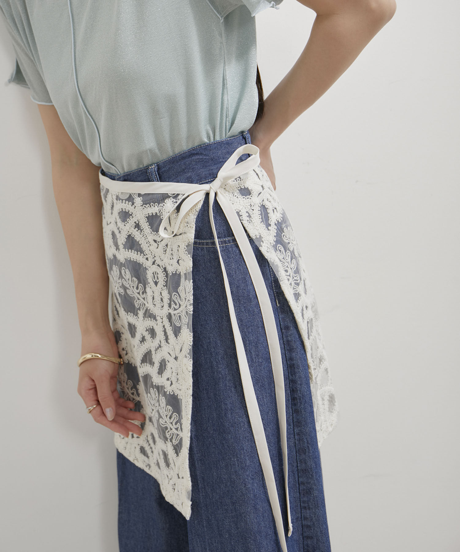 VIS「アソートレースレイヤードスカート」|スカート|