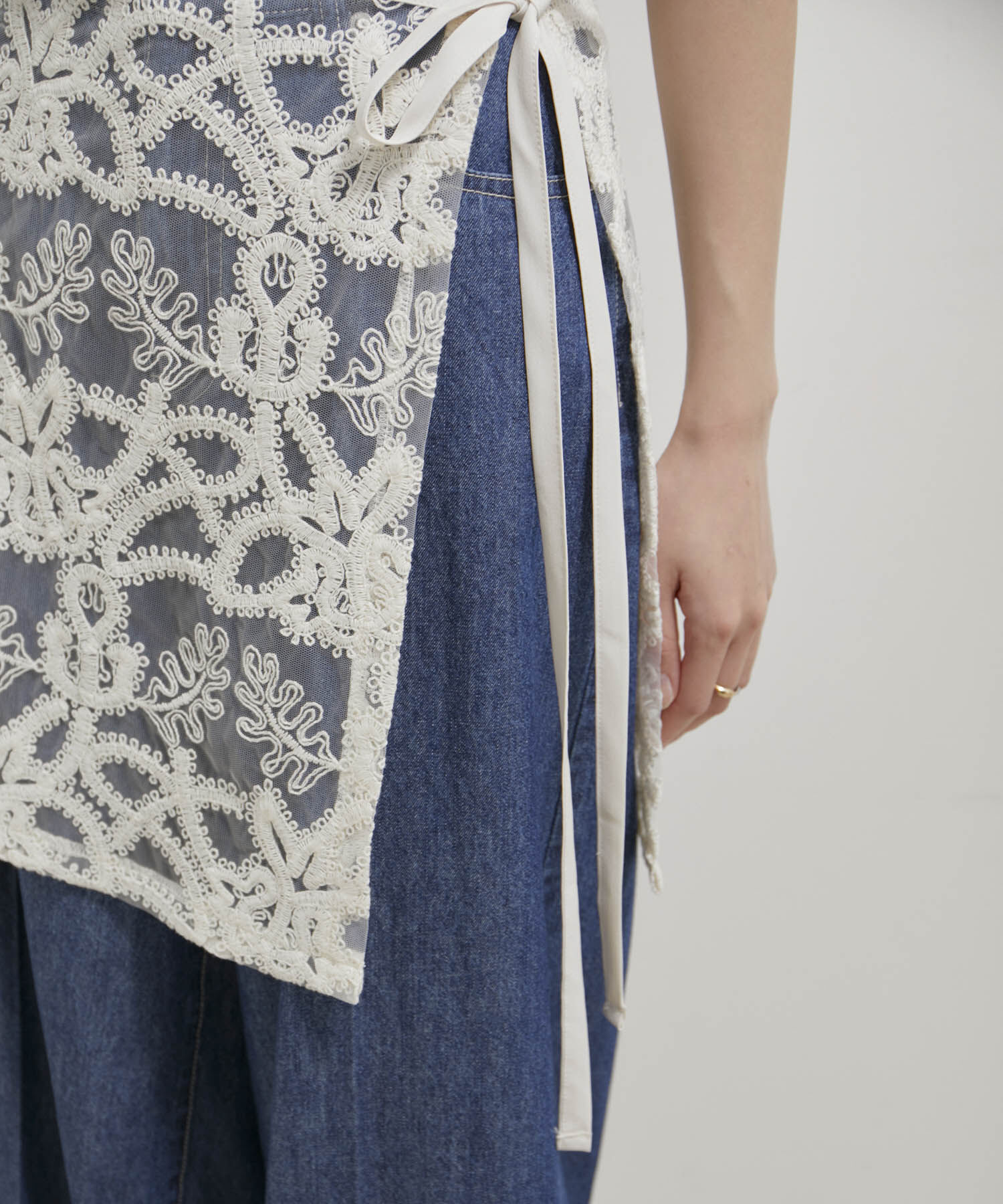 VIS「アソートレースレイヤードスカート」|スカート|