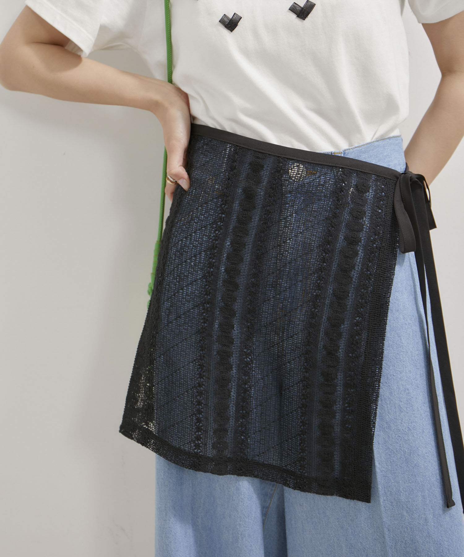 VIS「アソートレースレイヤードスカート」|スカート|