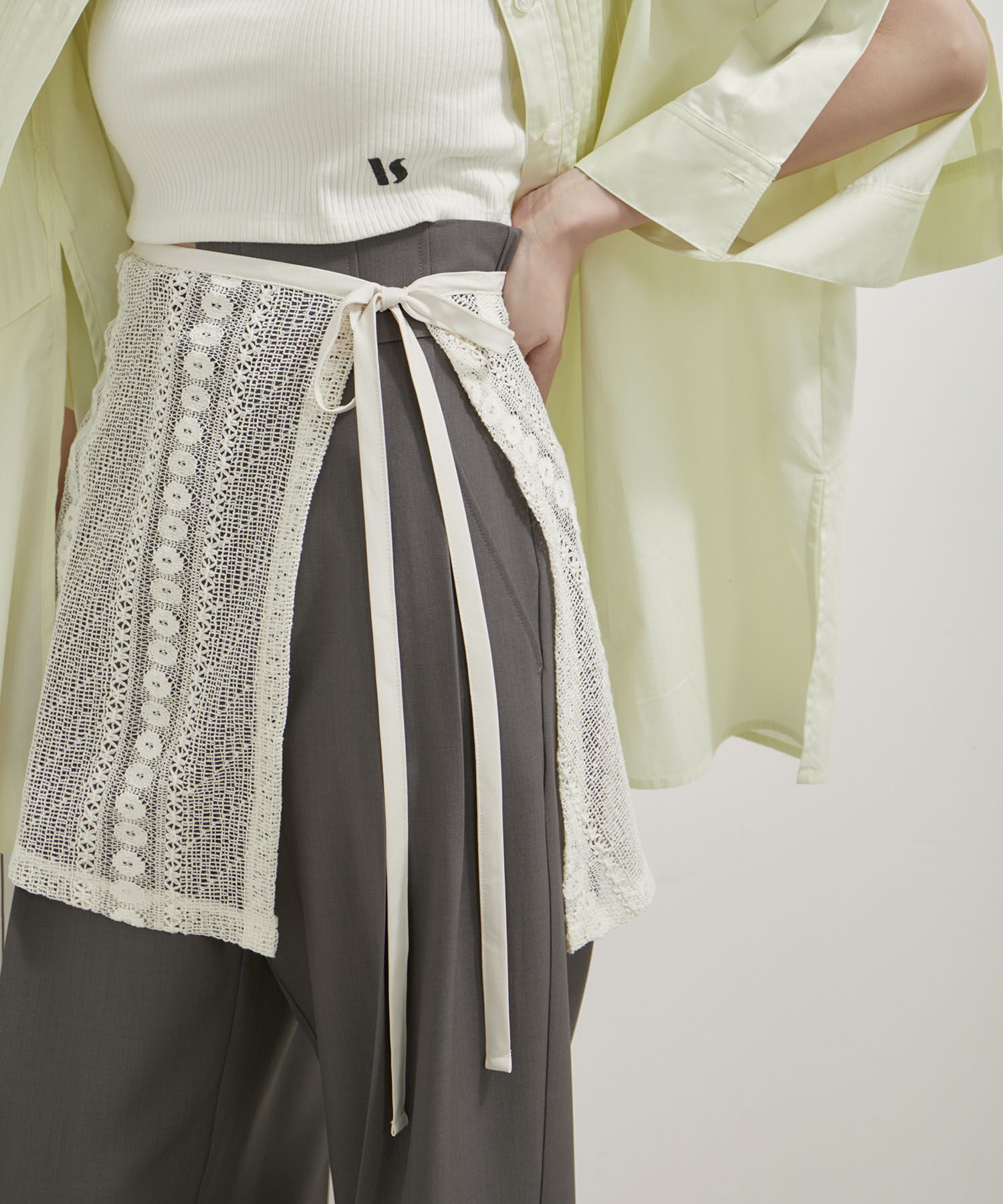VIS「アソートレースレイヤードスカート」|スカート|