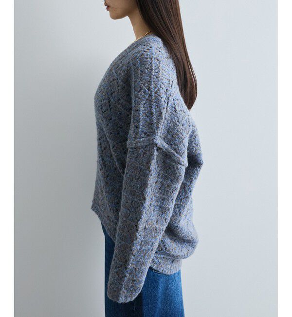 VIS「ミックスカラー深Vネックニット」|ニット・セーター|