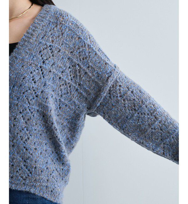 VIS「ミックスカラー深Vネックニット」|ニット・セーター|