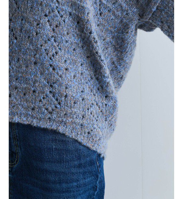 VIS「ミックスカラー深Vネックニット」|ニット・セーター|