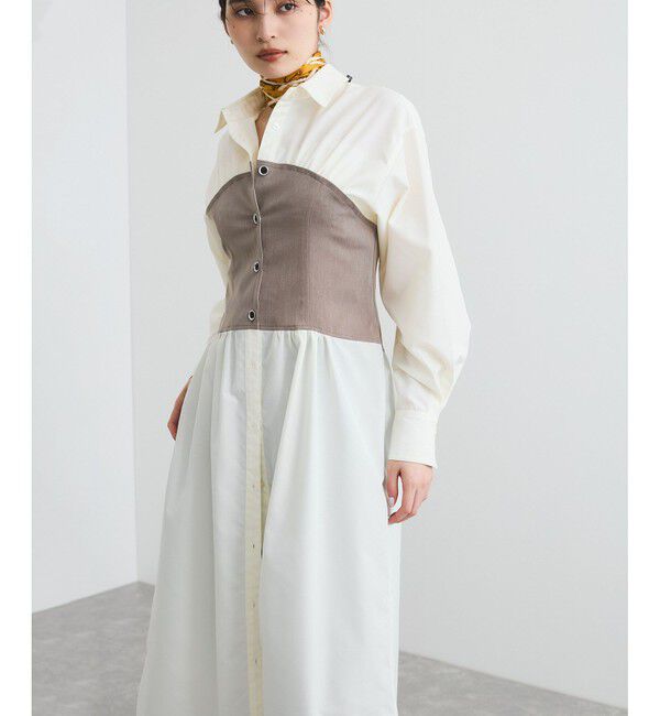 VIS「【洗える】ビスチェドッキングライクワンピース」|ワンピース|