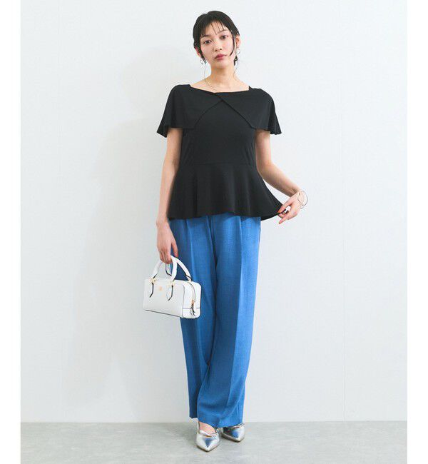 VIS「【WEB限定】ビッグカラーペプラムカットソー」|Tシャツ・カットソー|