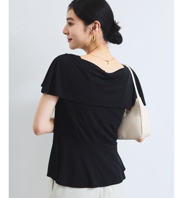 VIS「【WEB限定】ビッグカラーペプラムカットソー」|Tシャツ・カットソー|