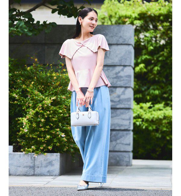 VIS「【WEB限定】ビッグカラーペプラムカットソー」|Tシャツ・カットソー|