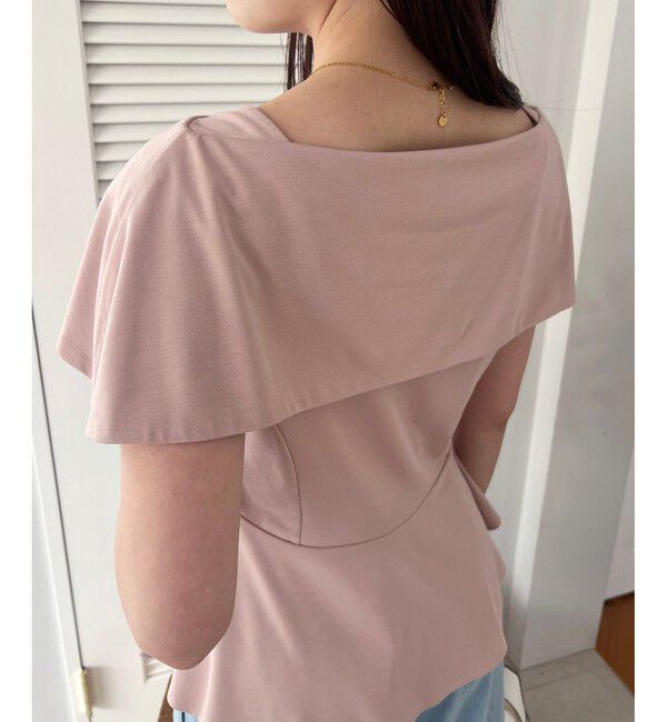 VIS「【WEB限定】ビッグカラーペプラムカットソー」|Tシャツ・カットソー|