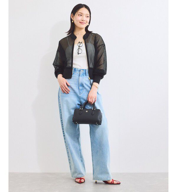 VIS「【WEB限定】ジップアップメッシュブルゾン/カーディガン」|カーディガン|